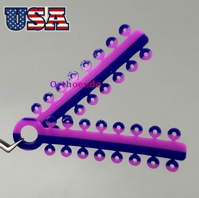 1 Bag Dental Orthodontic Elastic Ligature Ties Rubber Bands Single/Double Colors