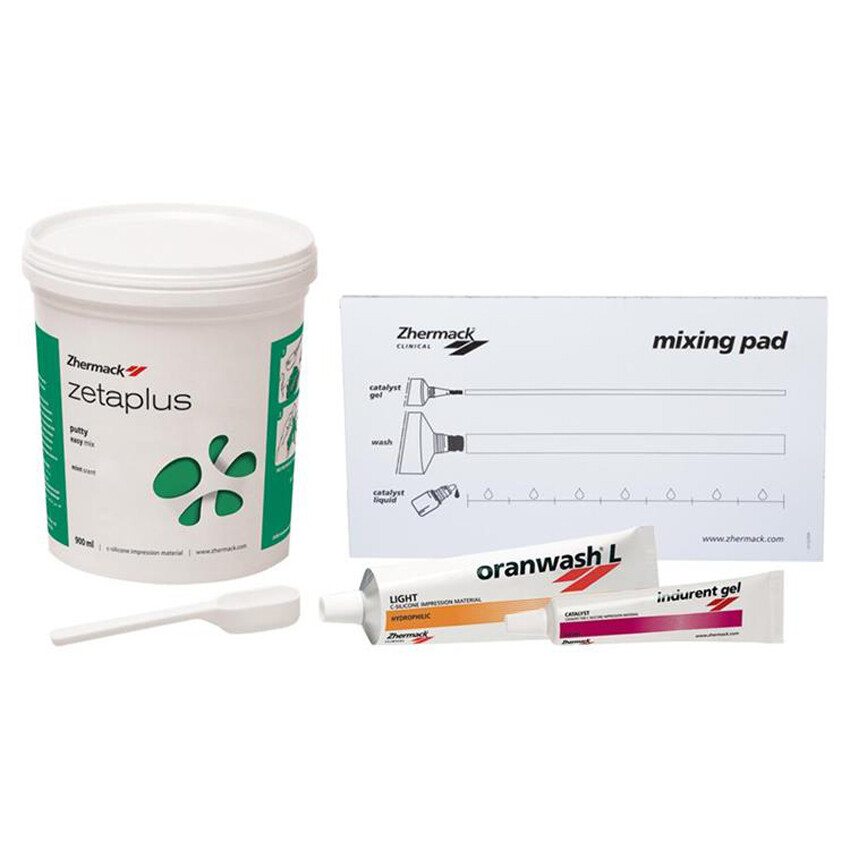 Zhermack Zetaplus Intro Kit Putty Oranwash Indurent Gel Impression Material Fast