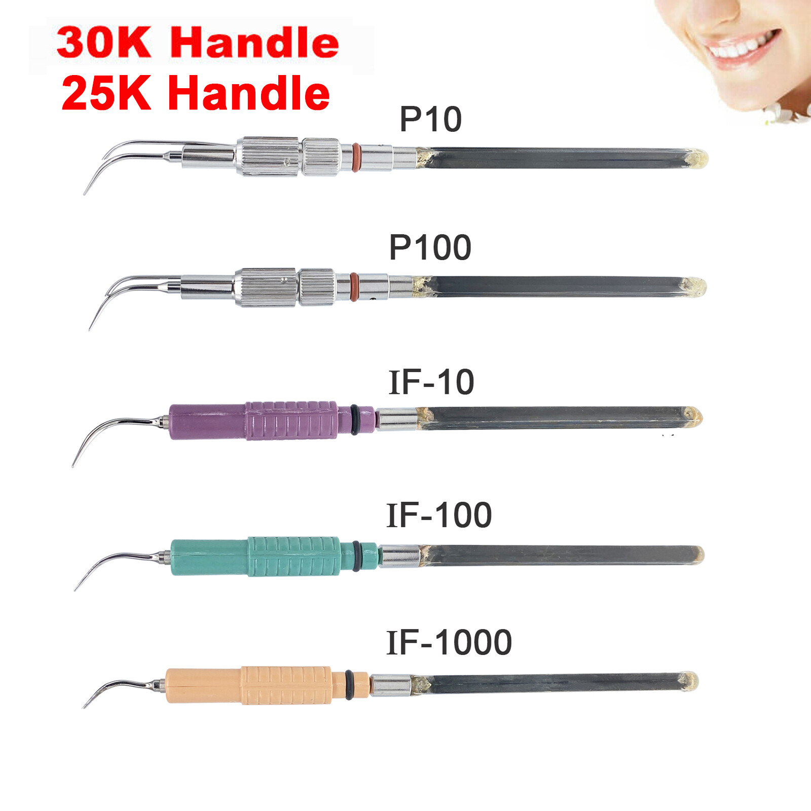 Inserts IF10 IF100 IF1000 P10 P100 Scaler Tip Dental Insert 30K/25K Tips