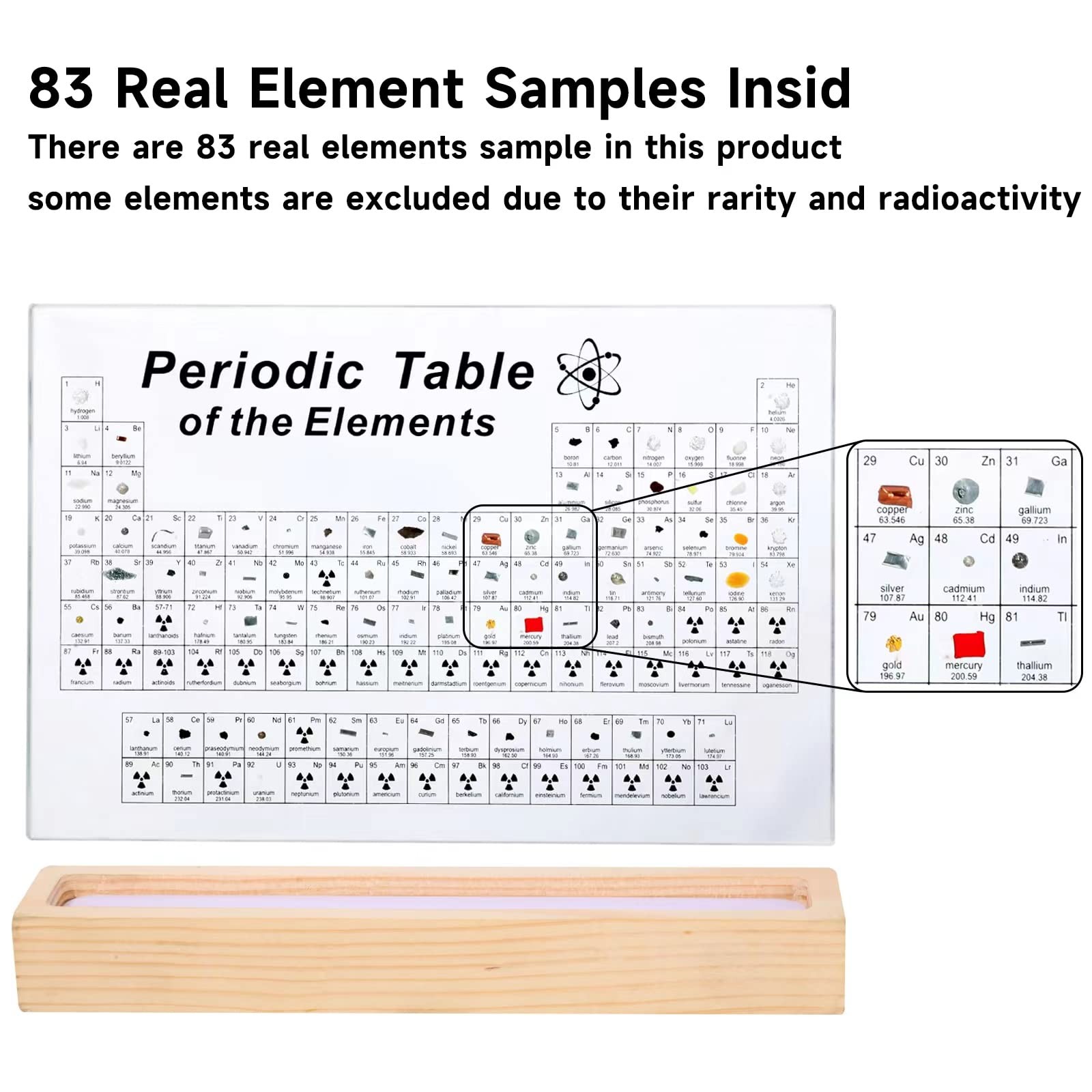 Pcmursal Periodic Table 83 Kinds Of Real Elements Inside Acrylic Periodic Table