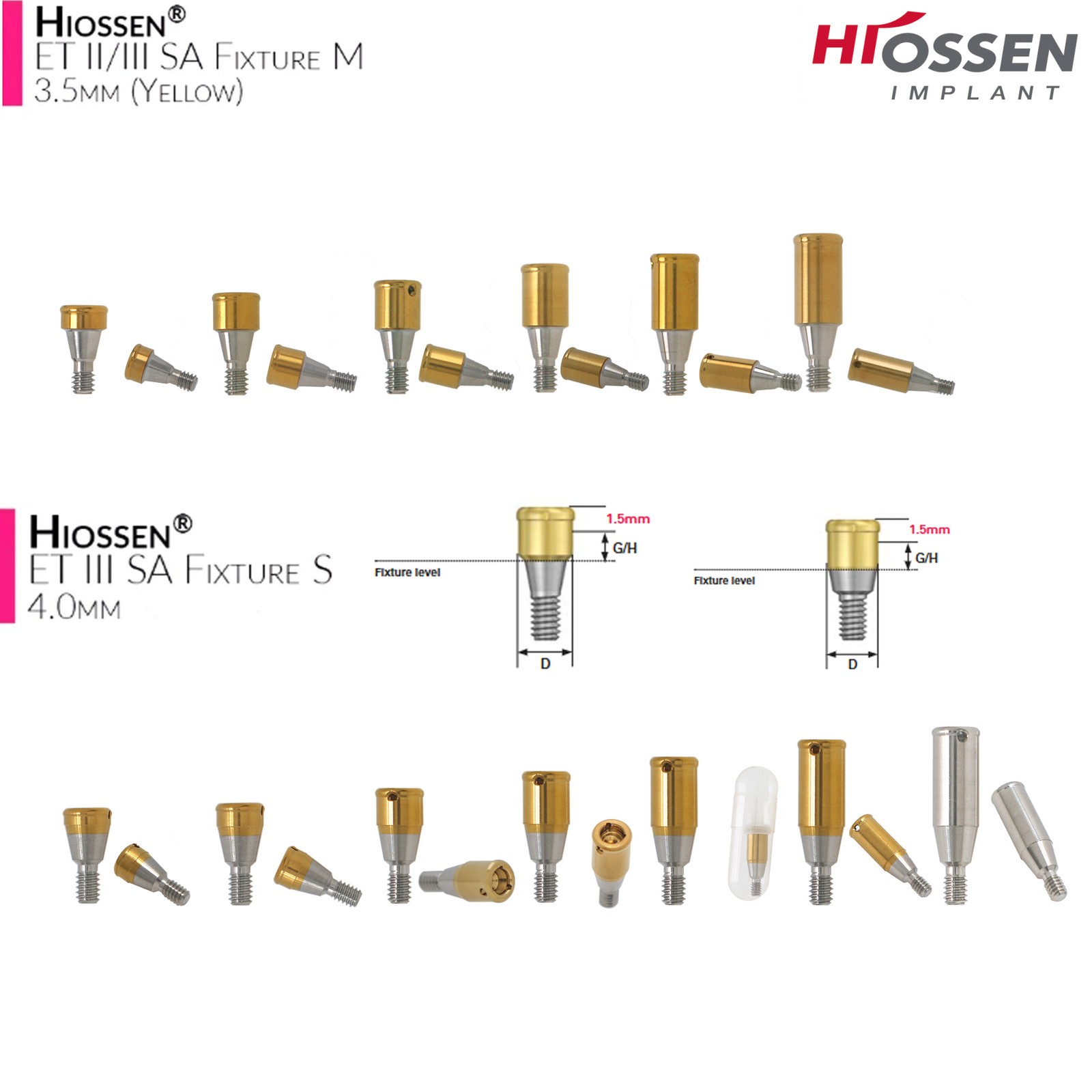 Overdenture Tapered Locator Abutment For Hiossen Nobel ITI Zimmer MIS Titanium