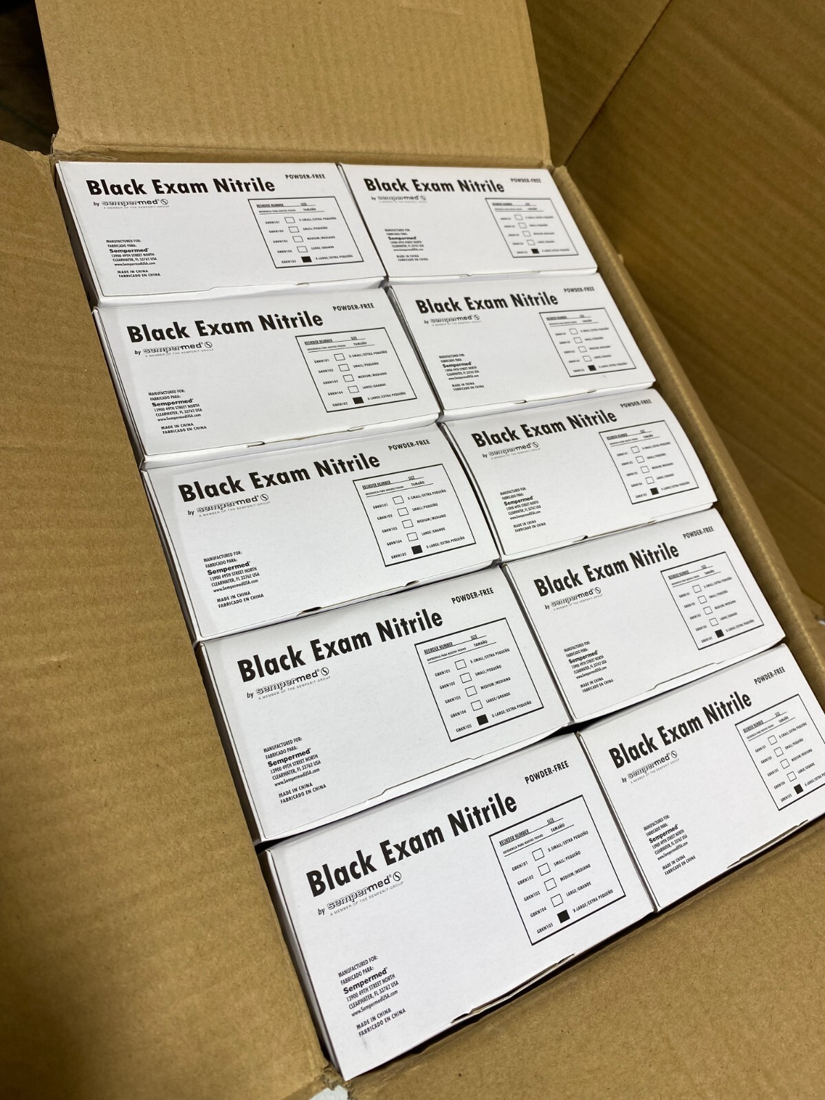 Sempermed Black XL Nitrile Disposable Gloves – GBKN105 XL Box of 1,000