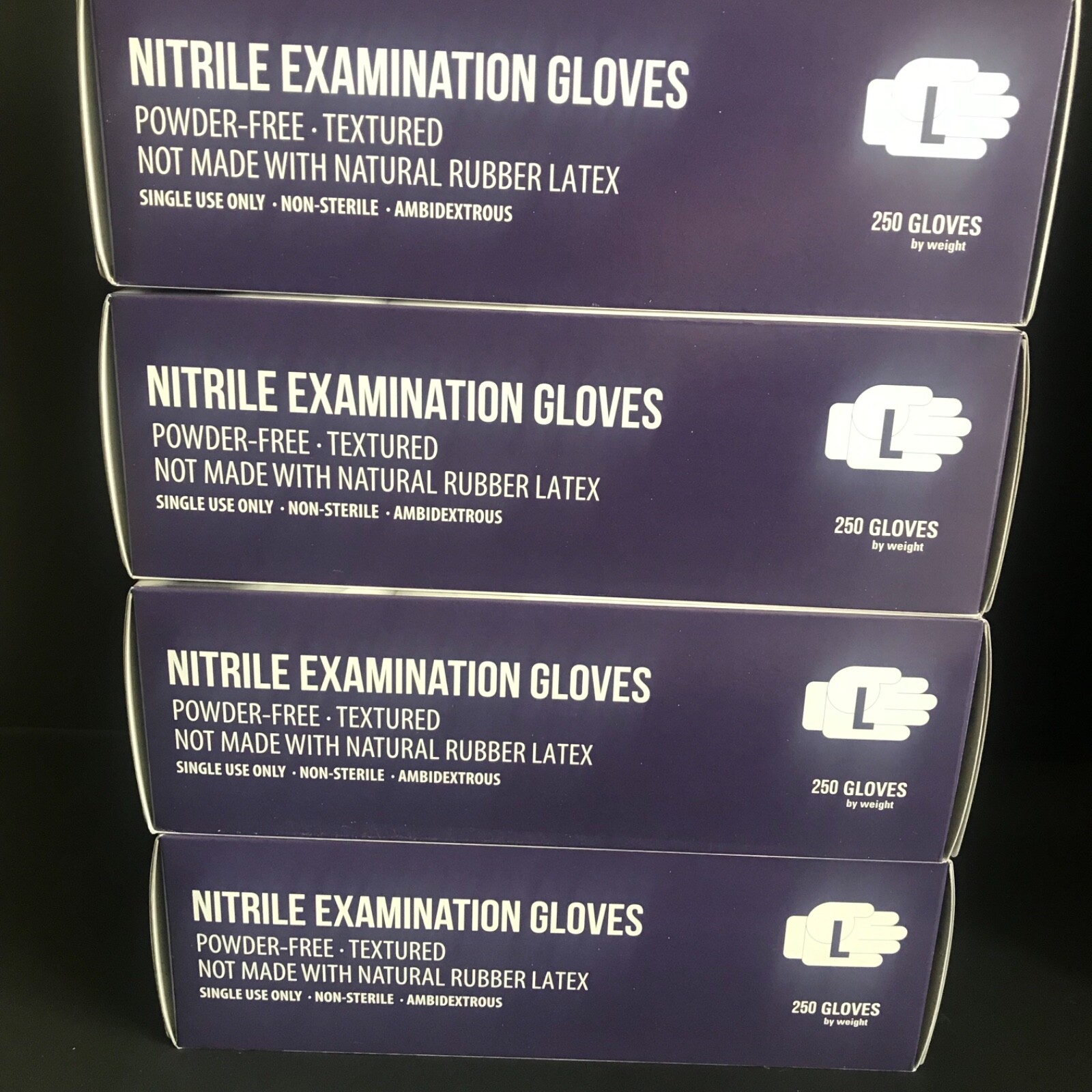 1000 Count – Blue Nitrile Exam Gloves Size Large Powder Free 3 Mil Chemo Rated