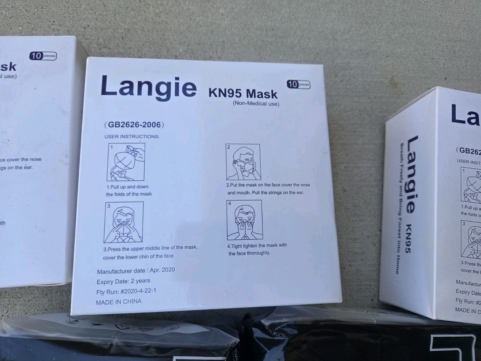 30 Langie KN95 Mask. 3 Boxes.