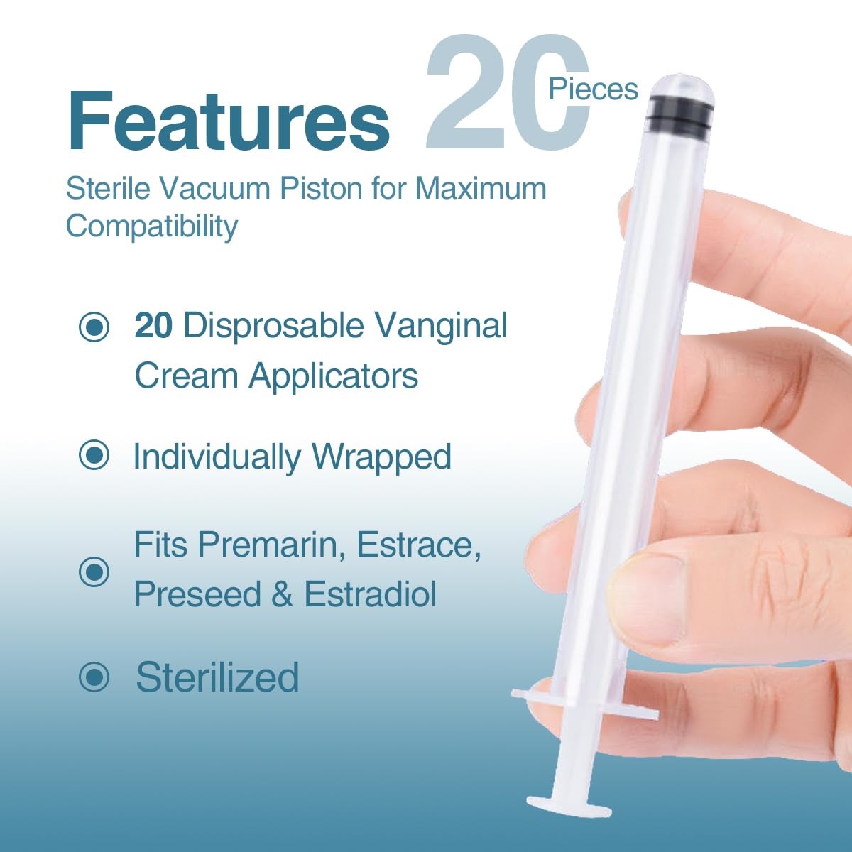 Dizzily 20 Pack Disposable Plastic Vaginal Cream 1 Fl Oz (Pack of 20)