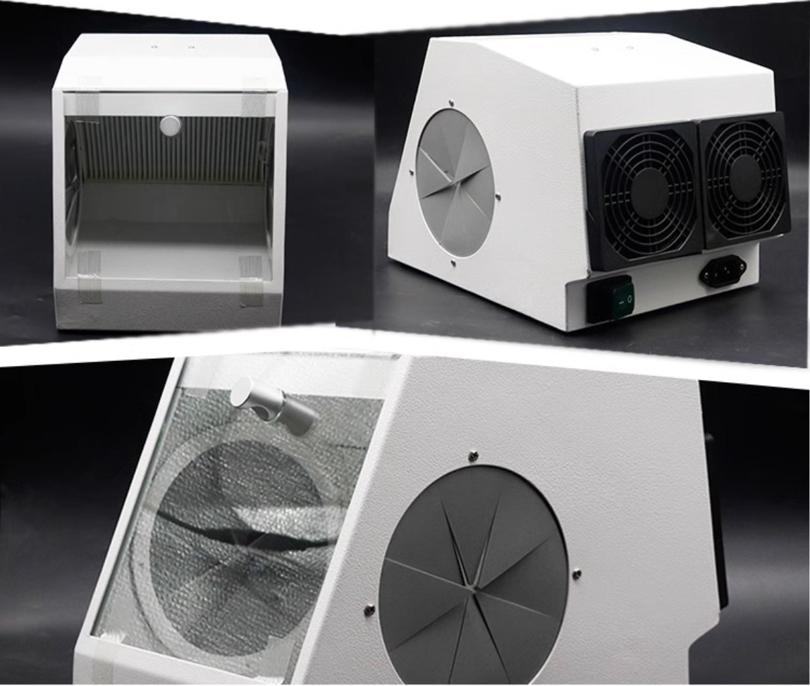 Dental Dust Collector Grinding Polishing Sandblasting Dust Box Sandblaster US/EU