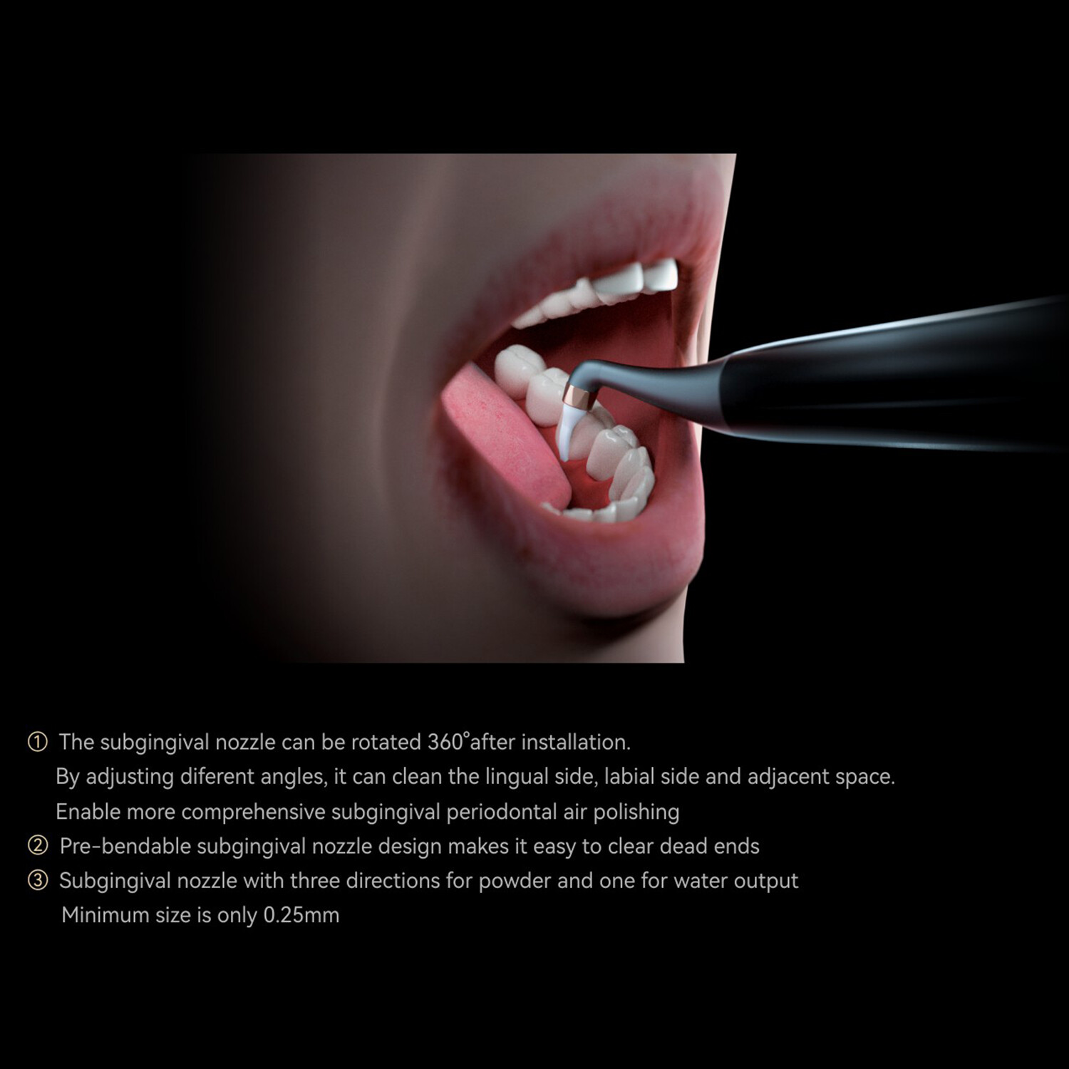 Woodpecker Dental Air Polisher AP-H Supragingival Air Polishing Handpiece