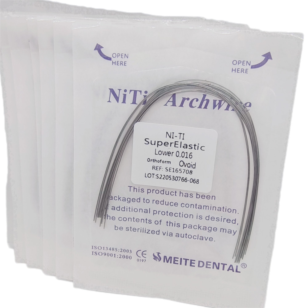 50 Packs Dental Orthodontic Super Elastic Wire Niti Round Arch Wires Ovoid Form