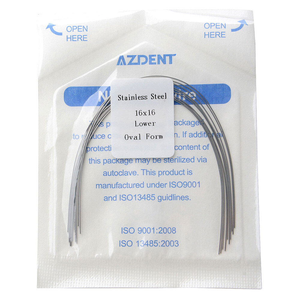 Los alambres de ortodoncia dental rectangular oval arco de acero inoxidable