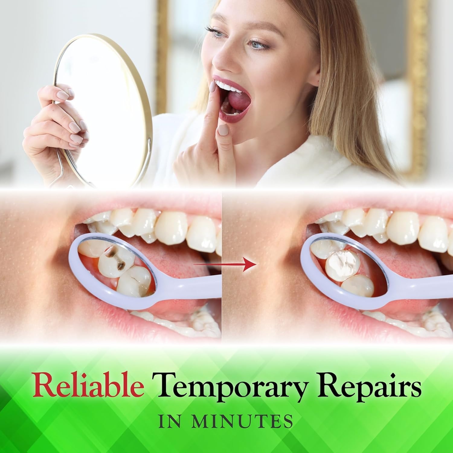 SmileFix Filling, Cap, Crown & Bridge Dental Repair Kit, Temporary Teeth Fix