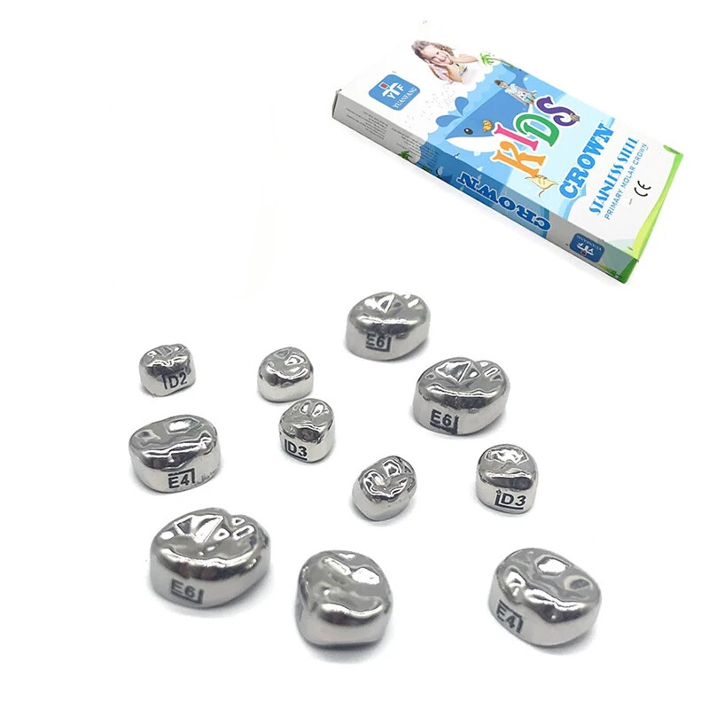 Dental Kid Adult Crowns Preformed Stainless Steel Crown Temporary Crowns 1st 2nd