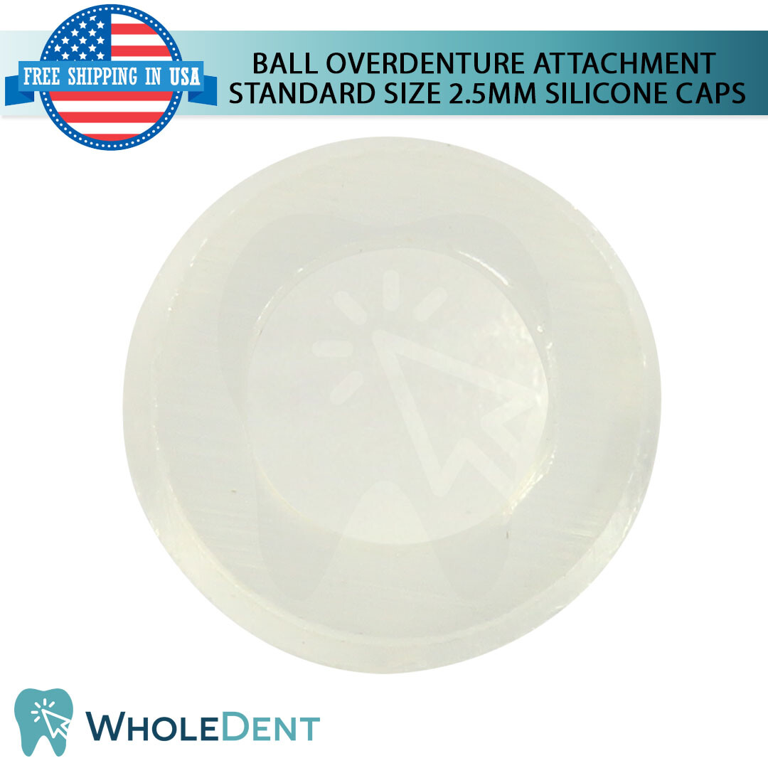 10x Standard Silicone Cap Ø2.5mm Ball Attachment Abut ment Dental Im plant