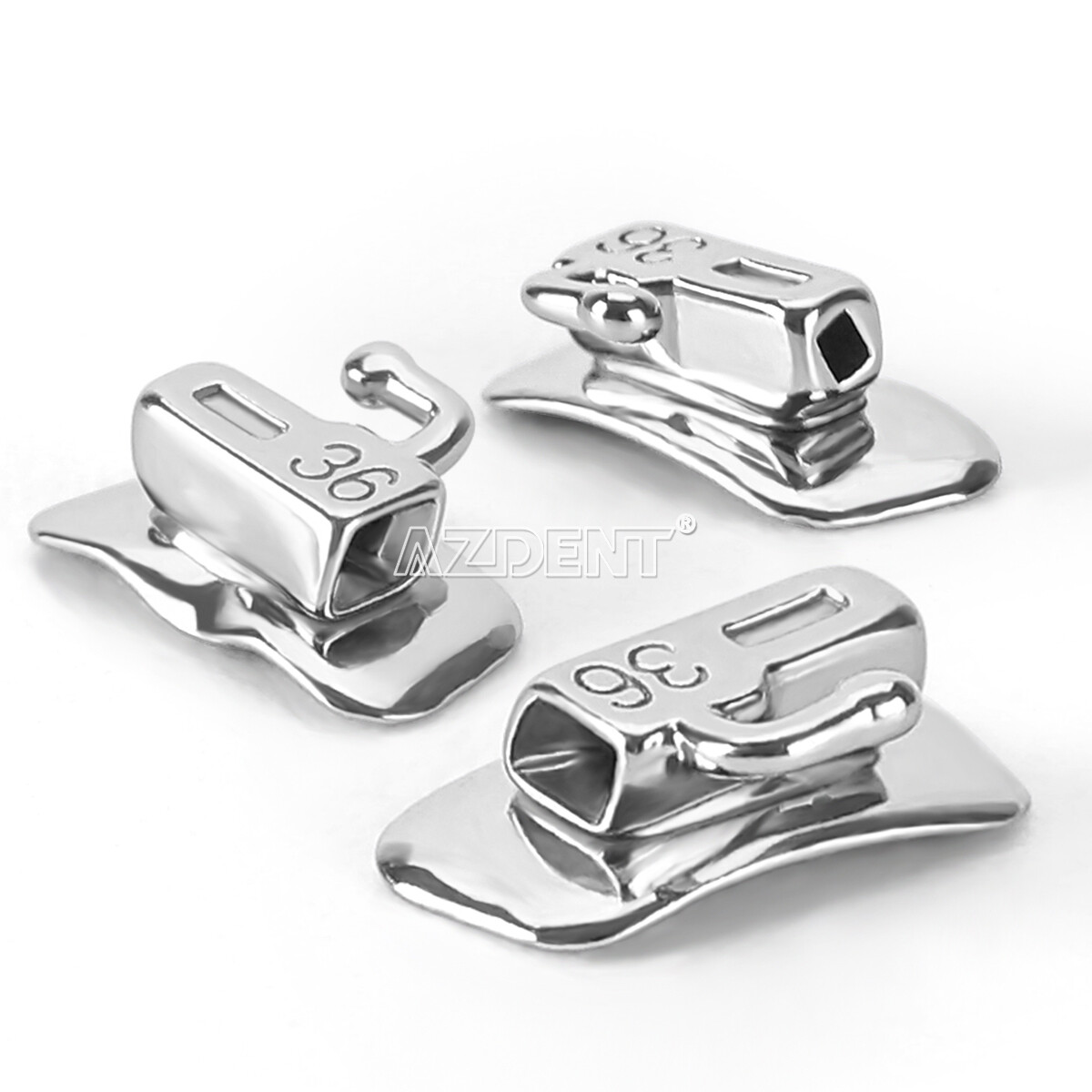 AZDENT Dental Metal Self-Ligating Brackets Braces Mini Roth.022 345 Hooks USA