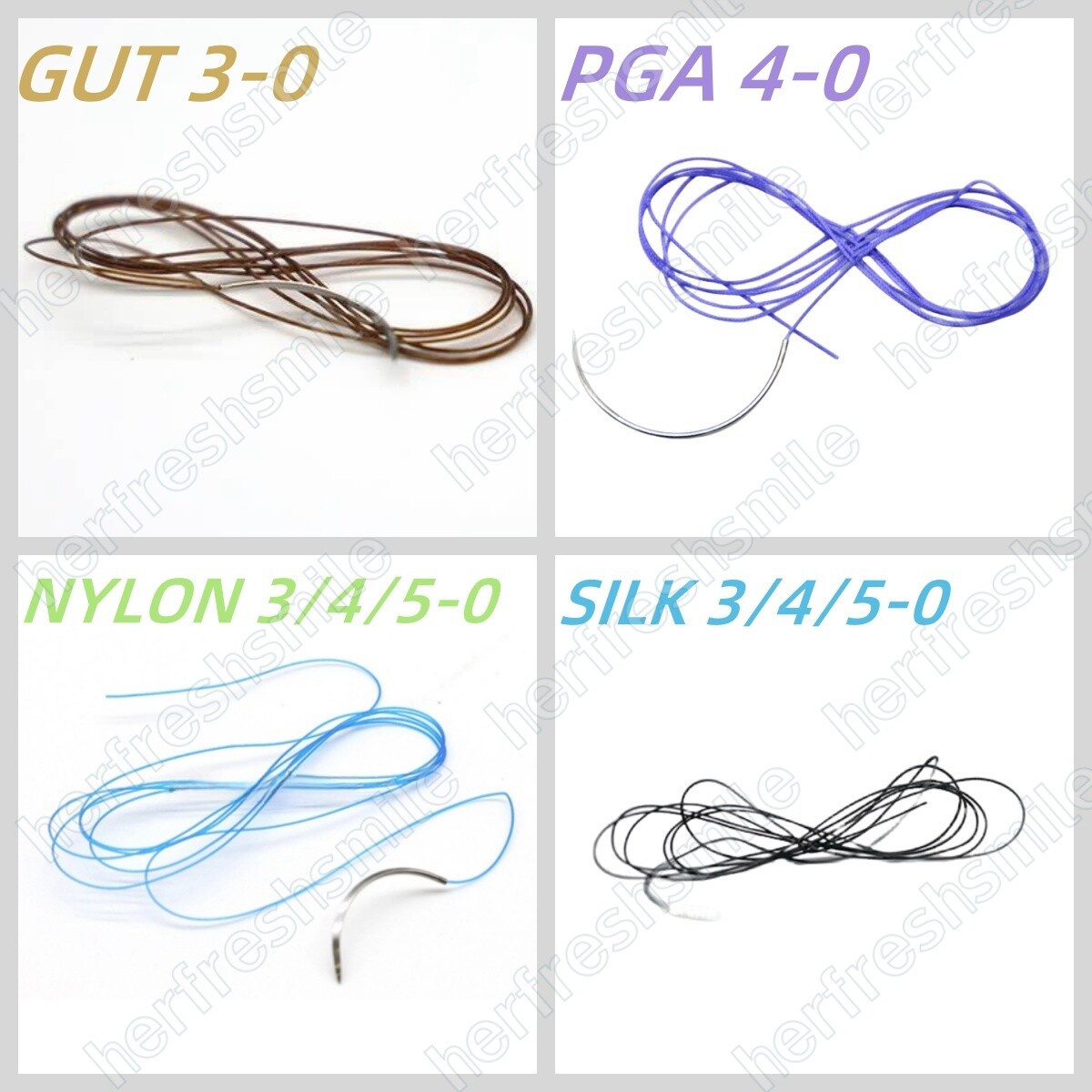 Absorbable Dental Oral Surgical Suture PGA GUT Nylon Silk Natural Needled