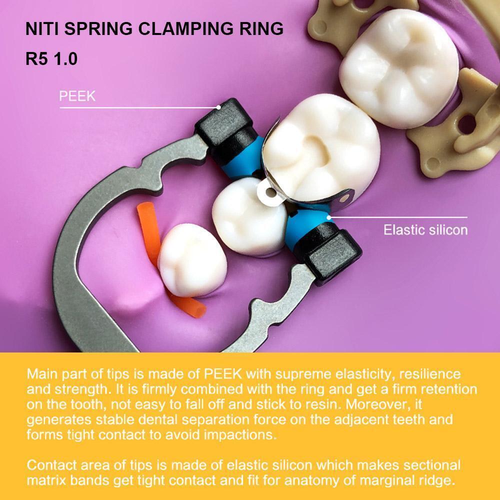 Dental Sectional Matrix Refills Holder Clamp Matrices Bands Titanium Ring Clip