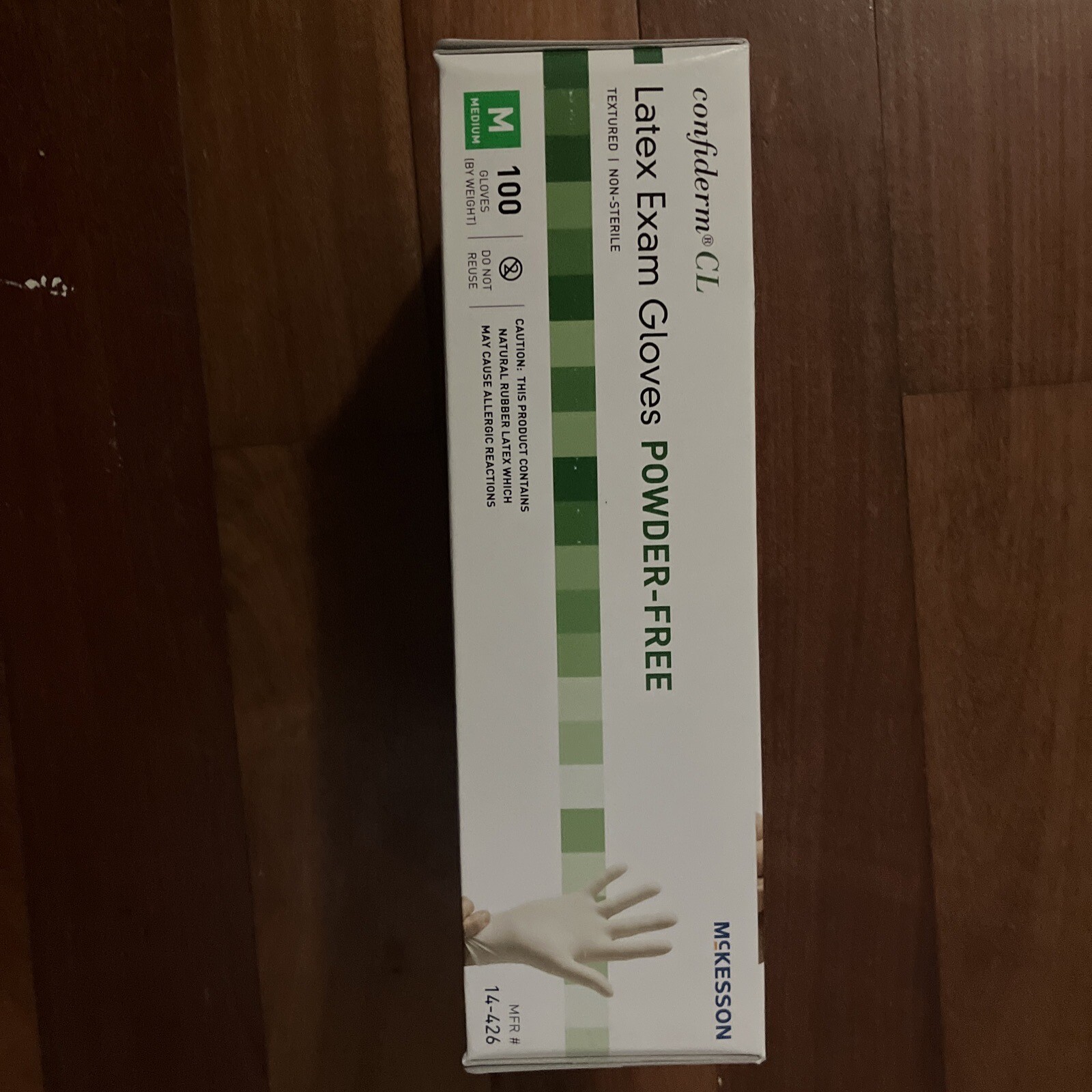 McKesson Confiderm Latex Exam Glove Standard Cuff Length MEDIUM 100 per Box