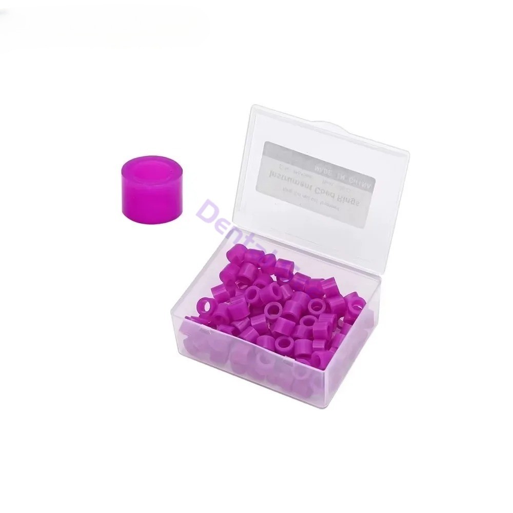 100Pcs/Box Dental / Hygienist Instrument Silicone Color Code Rings Autoclavable