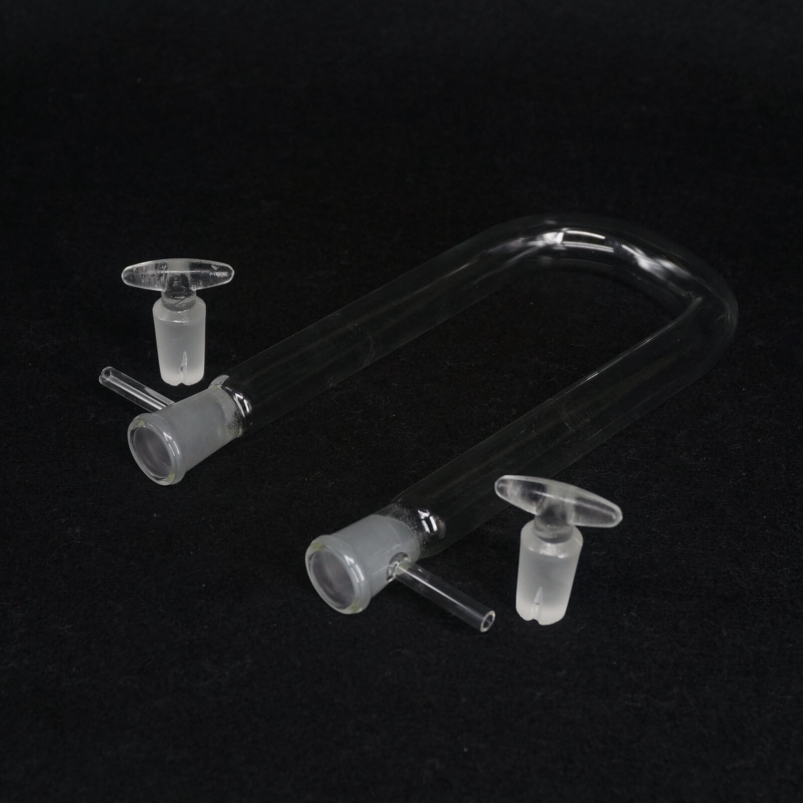 O.D 13/15/18/20mm Drying Glass Tube Adapter U shape With Stopper Side Arm Lab