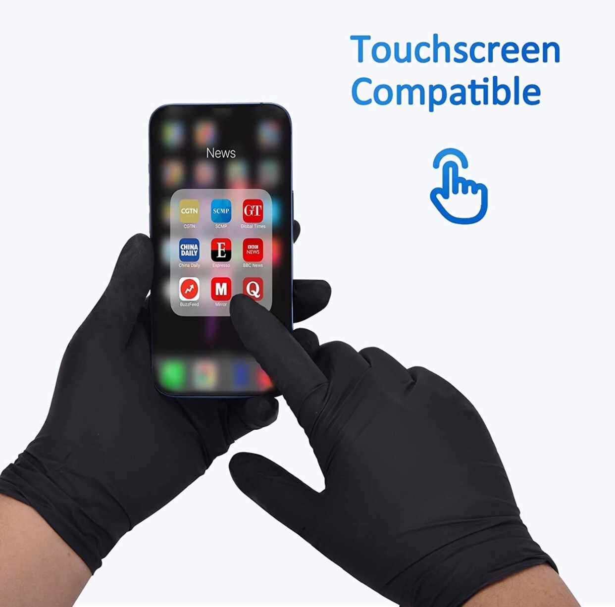 Black Nitrile Disposable Gloves 4 & 5 Mil, Latex & Powder Free