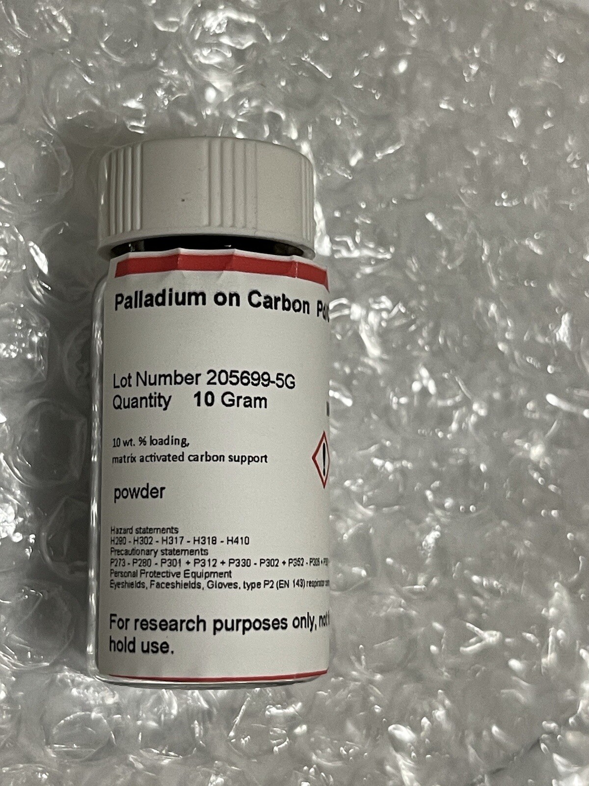 10% Pd/C Palladium on Carbon 10 Grams Made In USA High Quality Fast Shipping