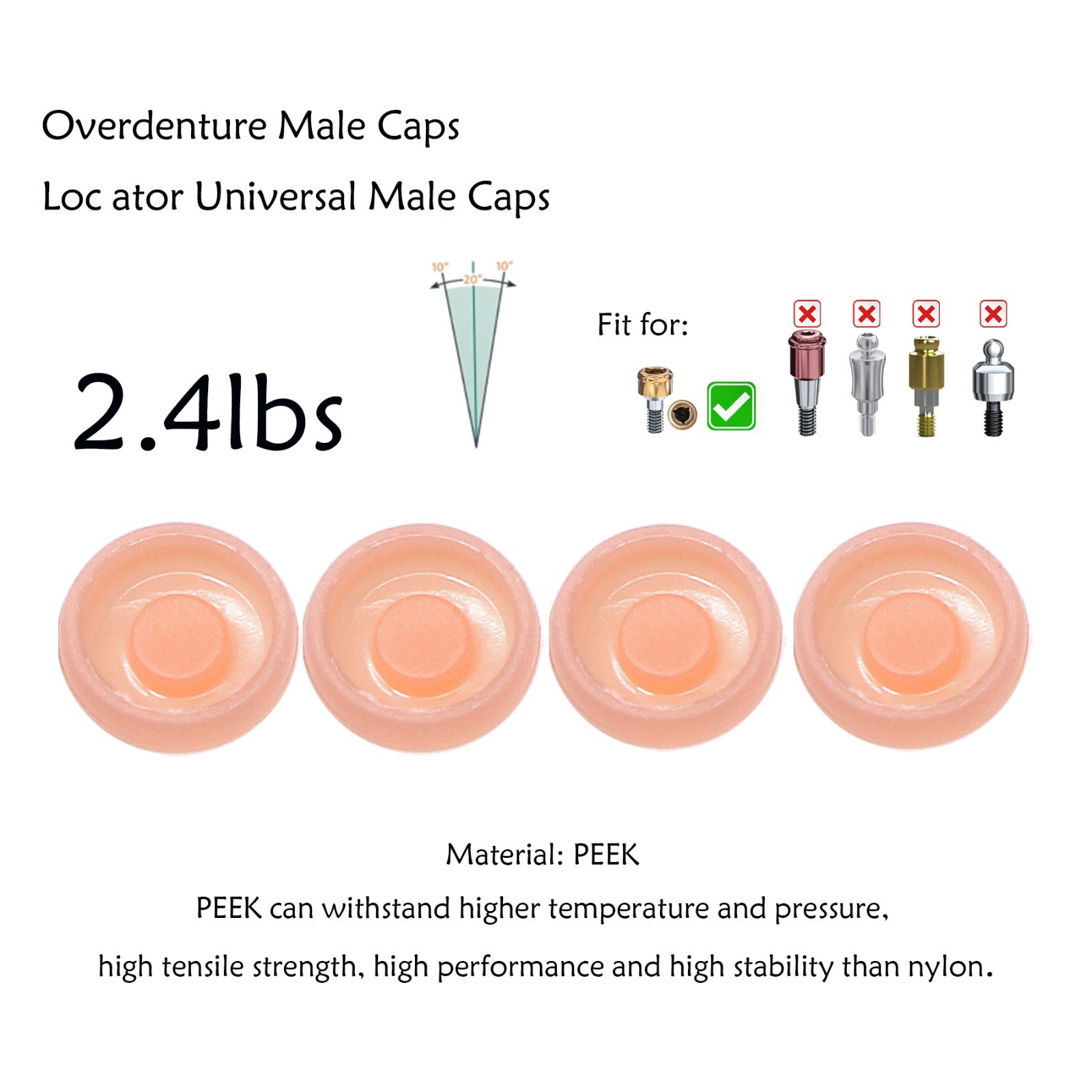 US For Nobel Active Biocare ZEST Locator Abutment Conical Connection NP/RP 1-5mm