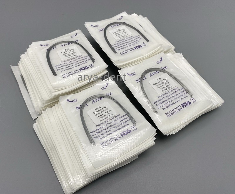 Dental Orthodontic Arch Wire Super Elastic NITI Round Rectangular Natural Form