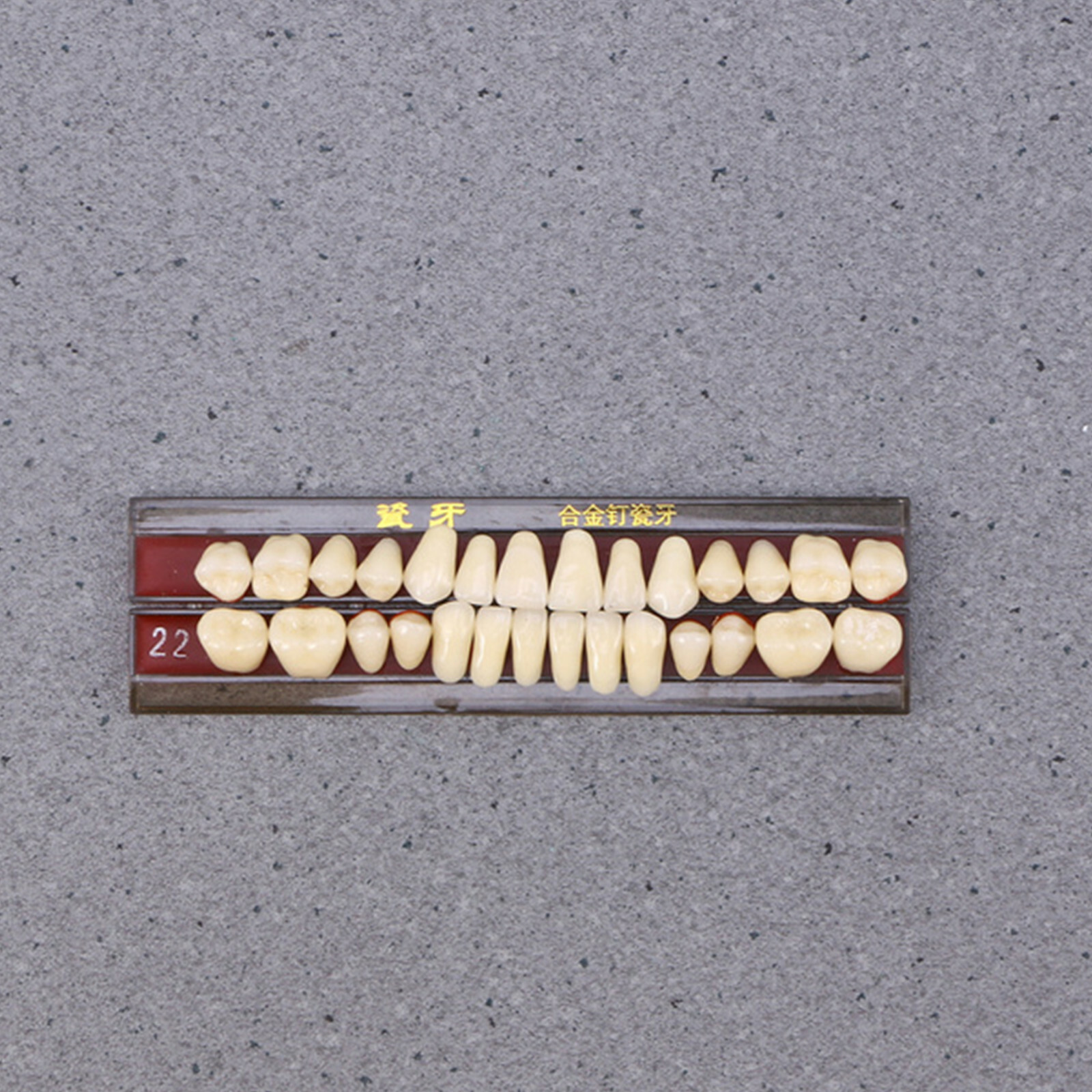 5 Set/Box Dental Alloy Pin Porcelain Teeth Material Color Guide Upper Teeth