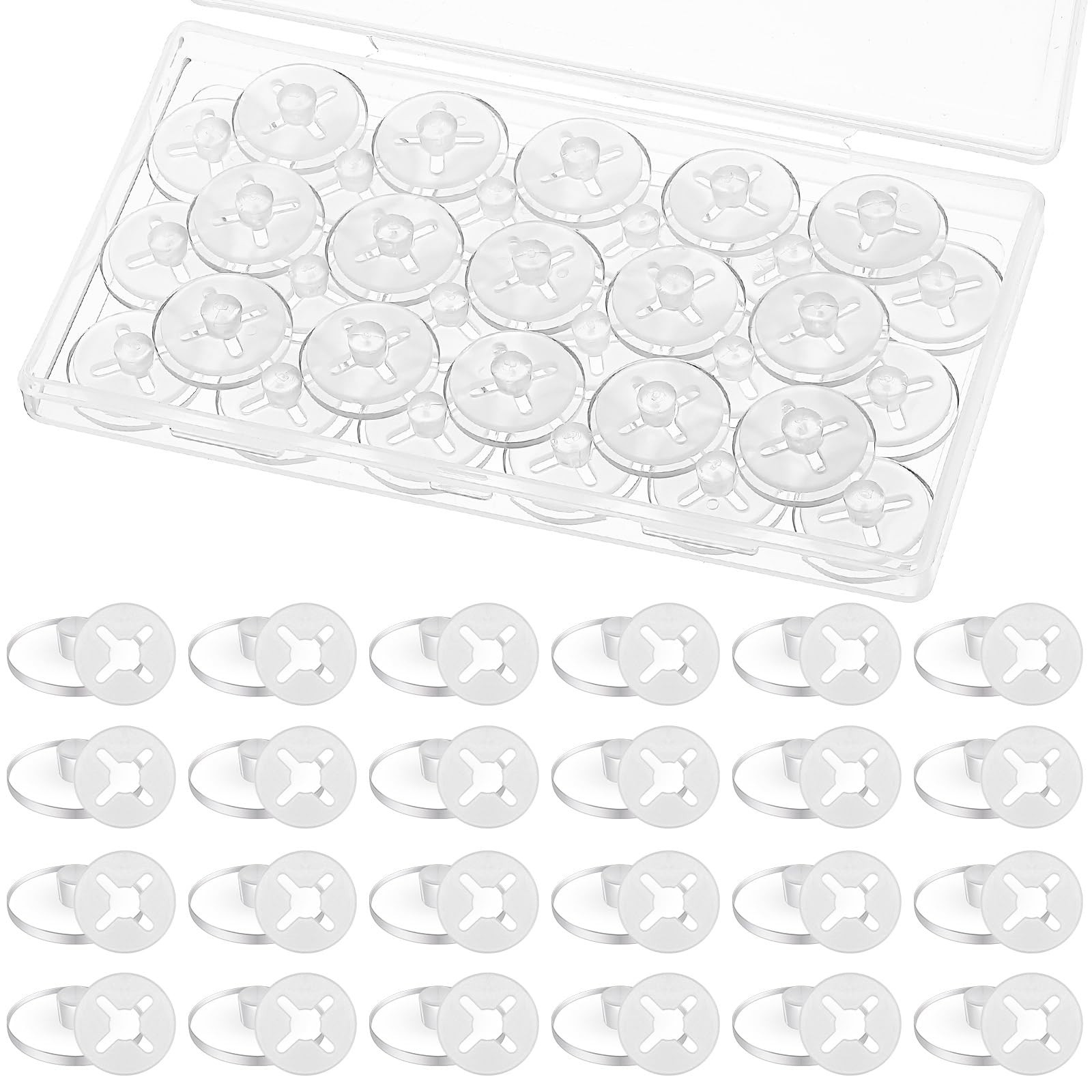 24 Pcs Clear Running Bib Clips Race Number Buckle Fixing System Triathlon Rac…