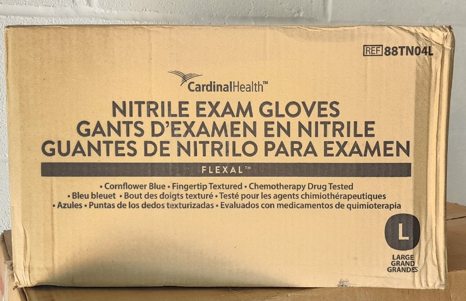 CardinalHealth Flexal 88TN04L Nitrile Gloves, Large -2000 Count