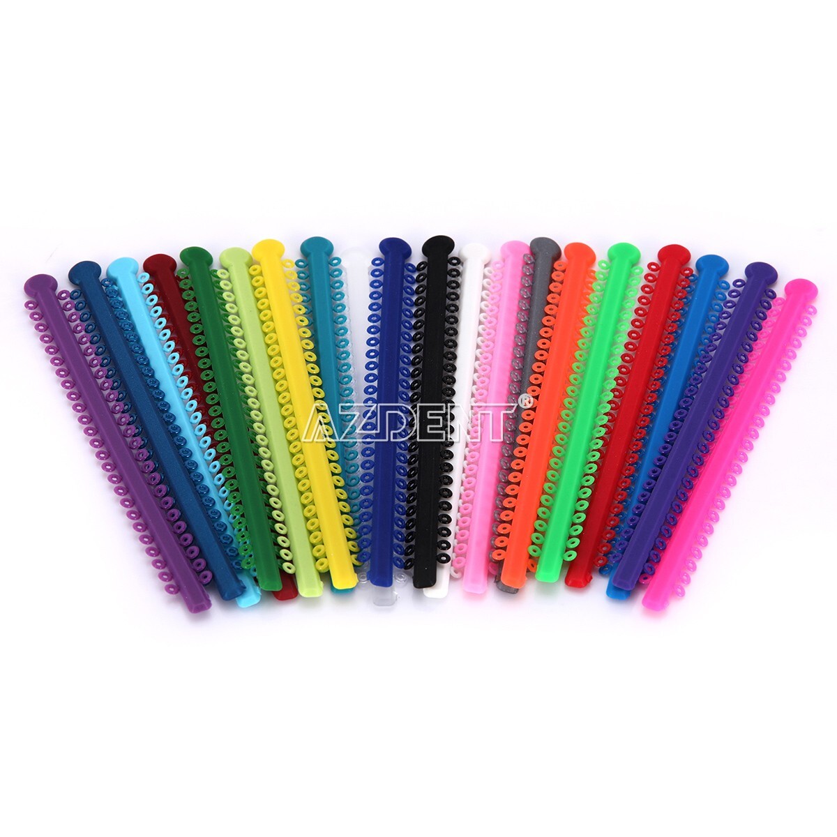 AZDENT Dental Orthodontic Ligature Ties Elastic Rubber Bands 1000 Ties/Bag