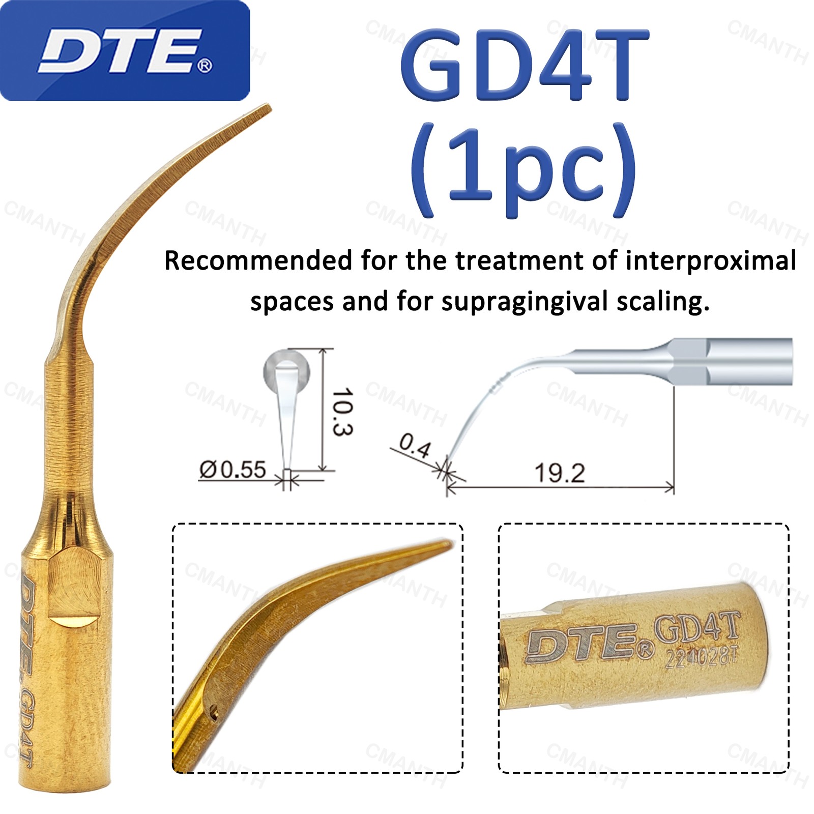 Woodpecker DTE Dental Ultrasonic Scaler Tips GD-Series Fit SATELEC ACTEON NSK
