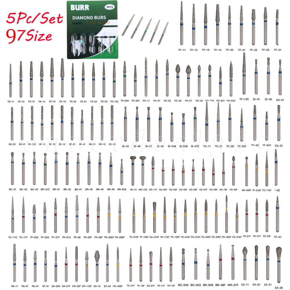 5-100pcs Dental Super Coarse Diamond FG Burs for High Speed Handpiece SANDENT