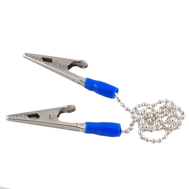 5 Pcs Dental Patient Bib Clips Chains Napkin Holder Flexible Coil Metal Ball
