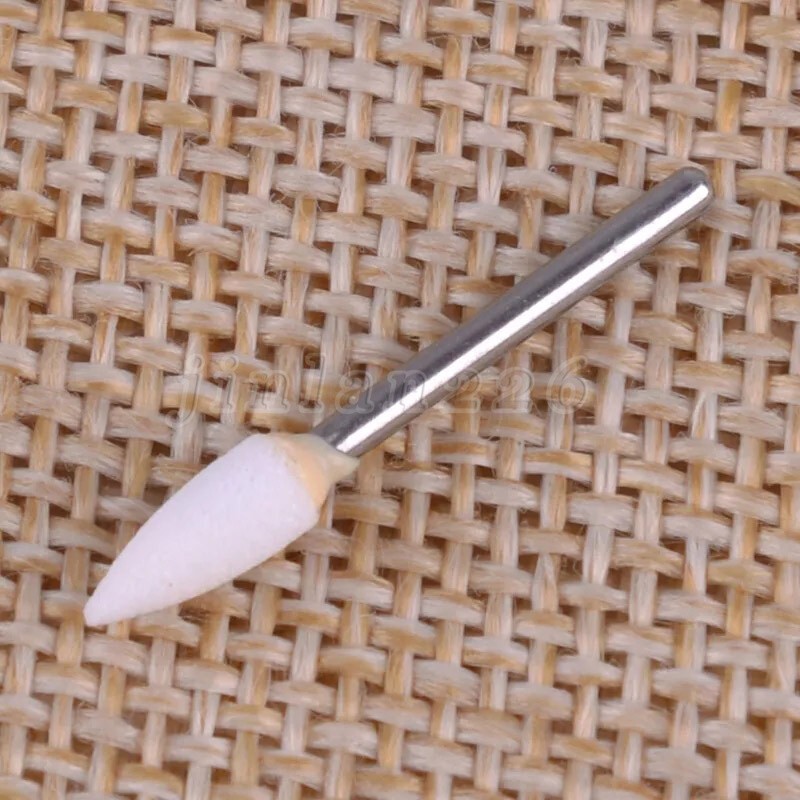 Dental White Polishing Stones – Flame FL2 FG – Arkansas Stone – Meta – 12 pieces
