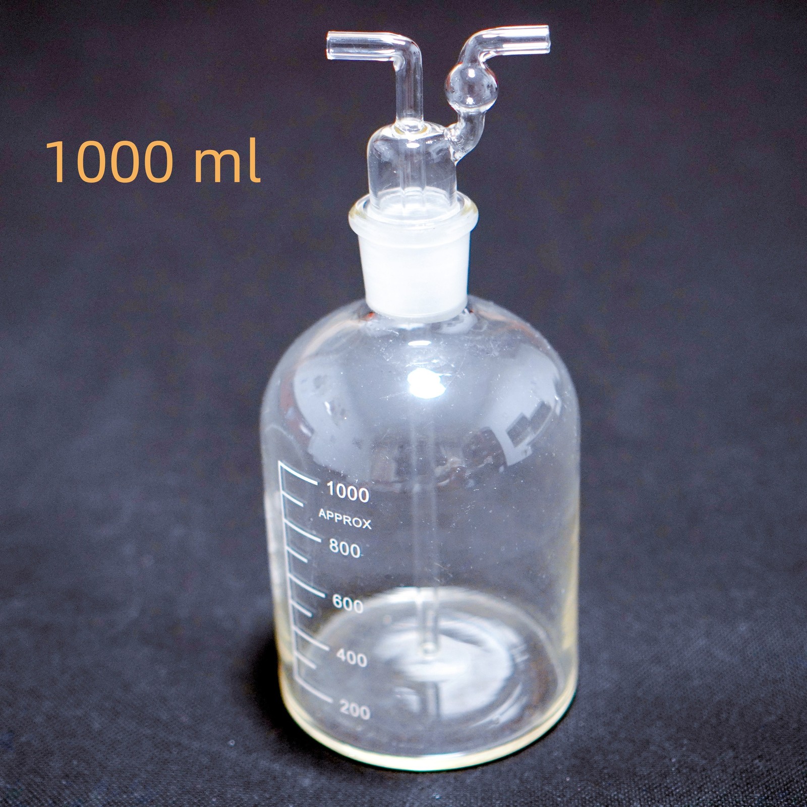 Lab glass gas wash bottle washing bottle 1000 ml, 250 ml, 500 ml lab glassware