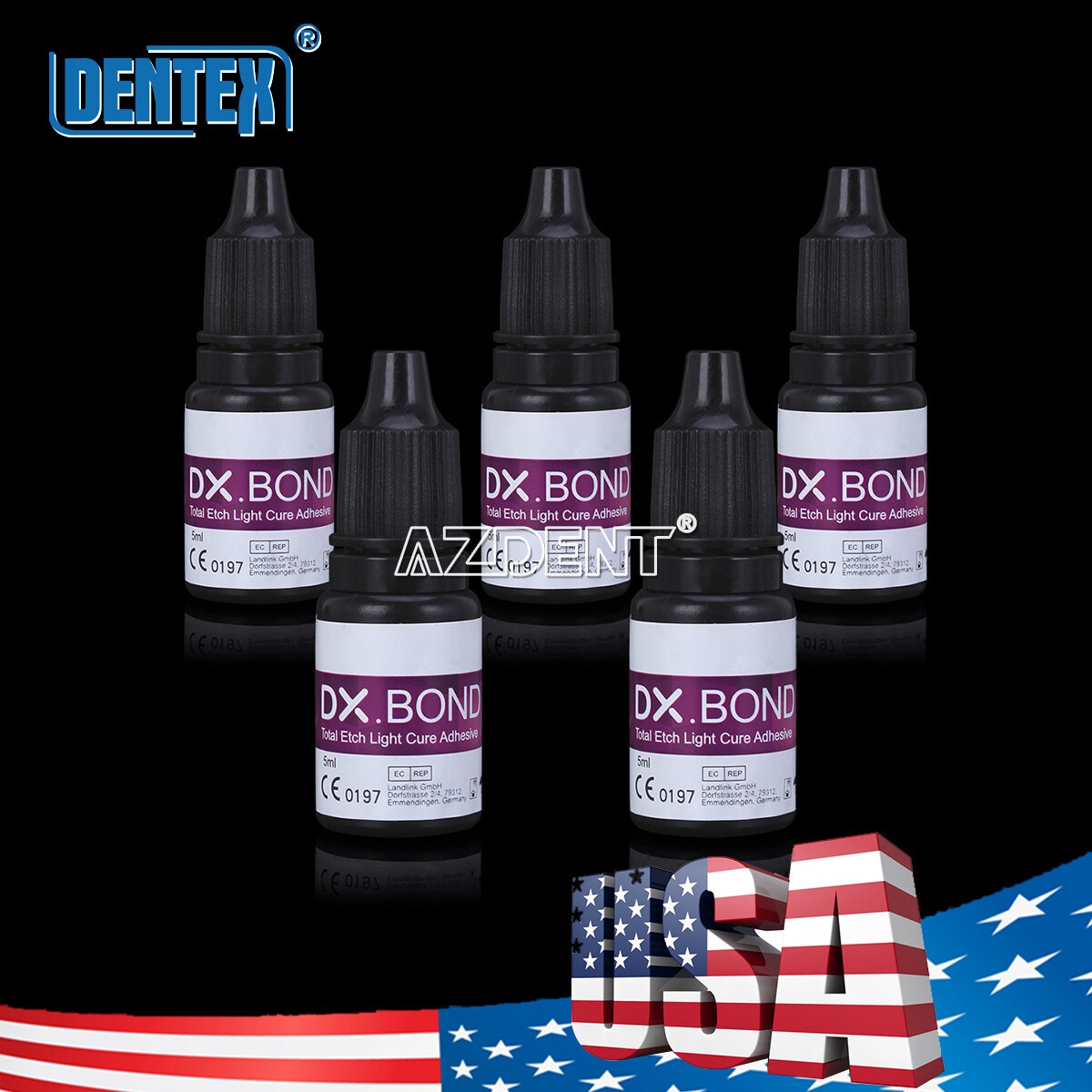 10 Bottles Dental Light Cure Dentin Enamel Resin Bonding Adhesive