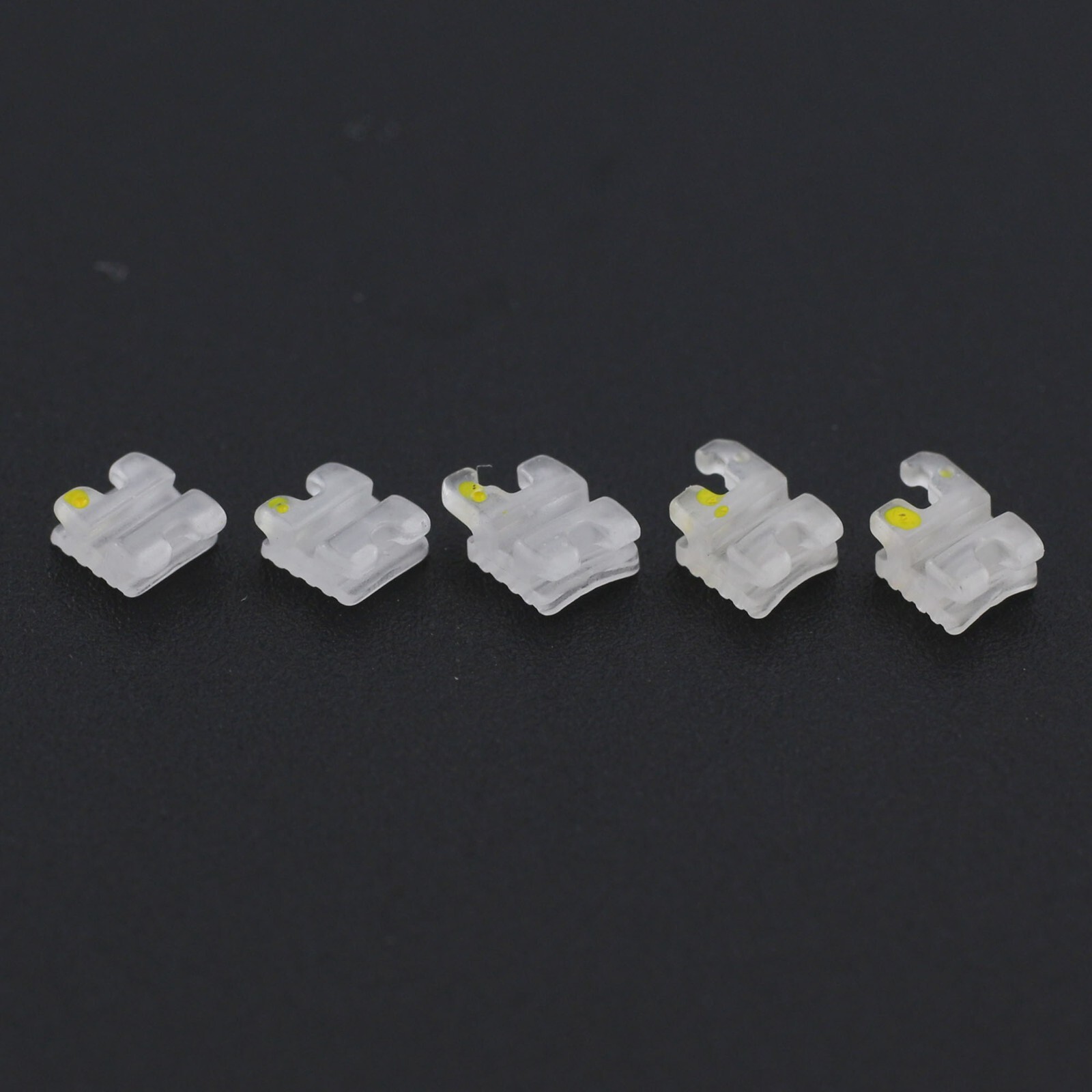 Dental Orthodontic Ceramic Brackets Braces Sapphire Roth MBT 022 345 Hooks 5-5