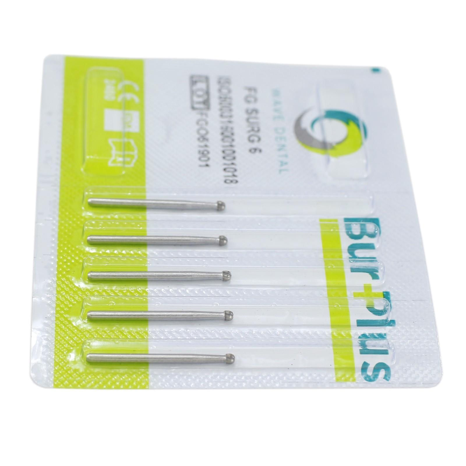 WAVE Dental Surgical Round Burs FG SURG 6 Long 25mm High Speed Carbide MIDWEST