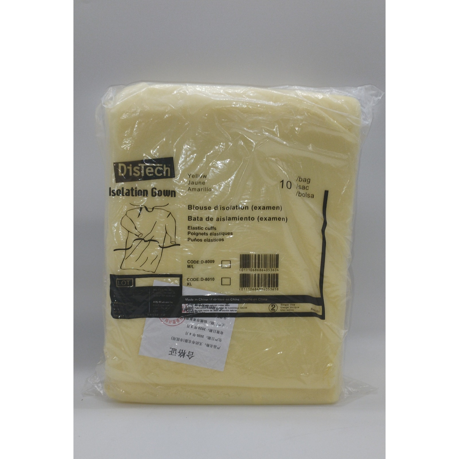 BRAND NEW DISTECH D8010-XL, AMD-RITMED ASSURE WEAR ISOLATION GOWN Pack of 10