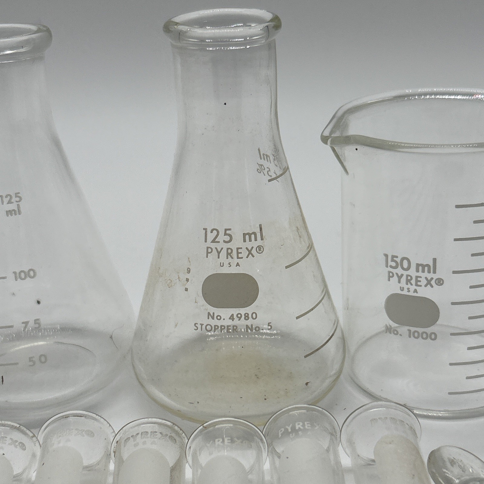 VINTAGE Pyrex USA Glass Laboratory Supplies – Lot of 20 Pieces