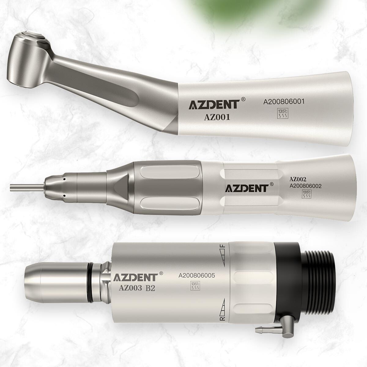 AZDENT Dental Slow Low Speed Handpiece 2/4Hole Motor /Polishing Burs Disc HP /RA