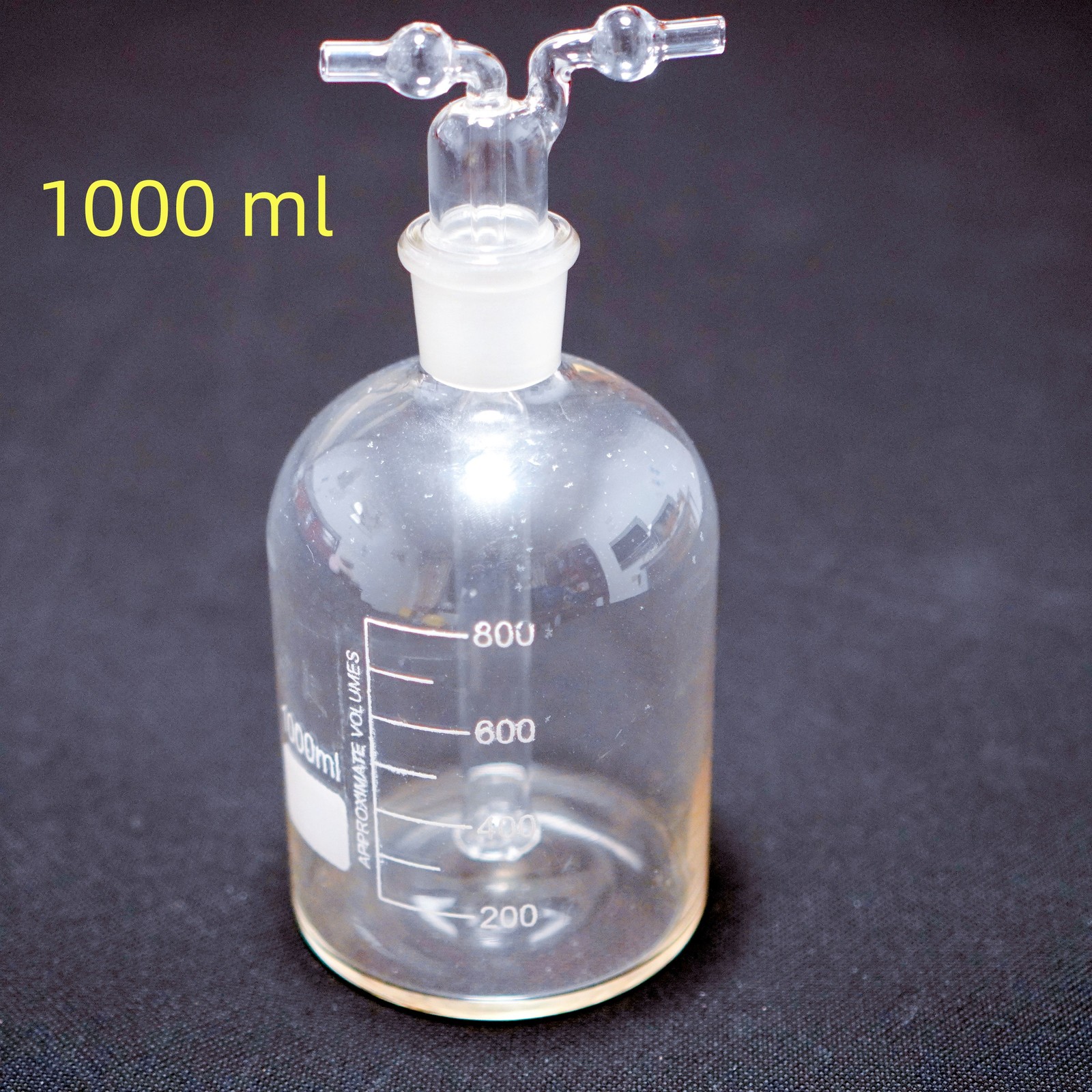Lab glass gas wash bottle washing bottle 1000 ml, 250 ml, 500 ml lab glassware