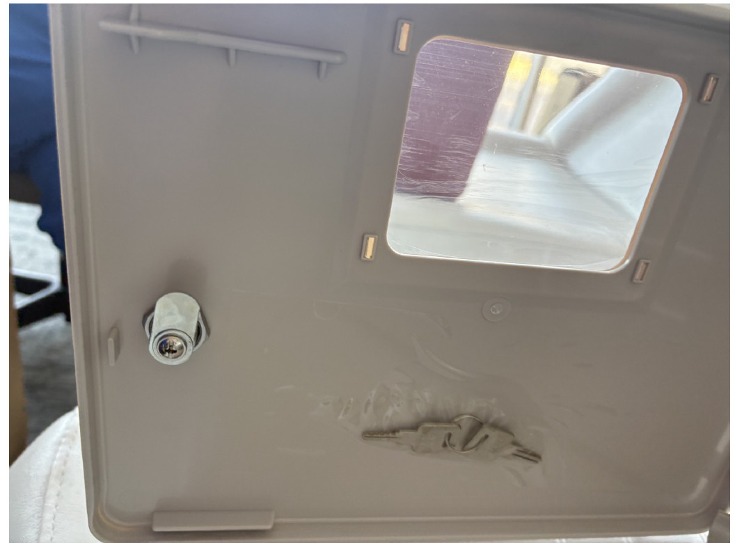 Sharps wall mount locking cabinets