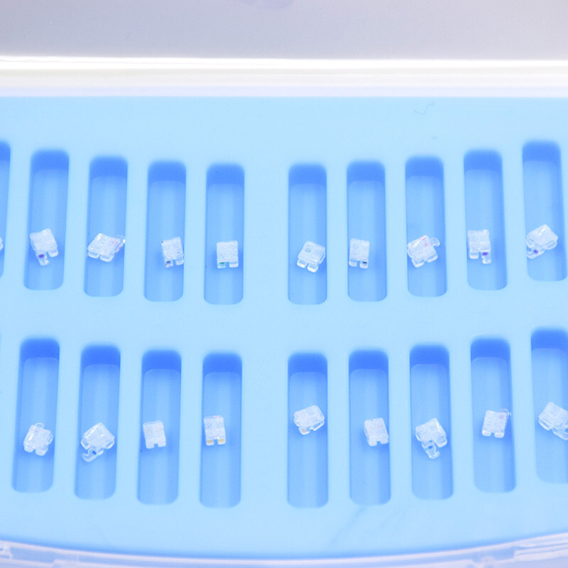 Dental Orthodontic Monocrystalline Sapphire Brackets 345 Hooks Roth/MBT 022/018