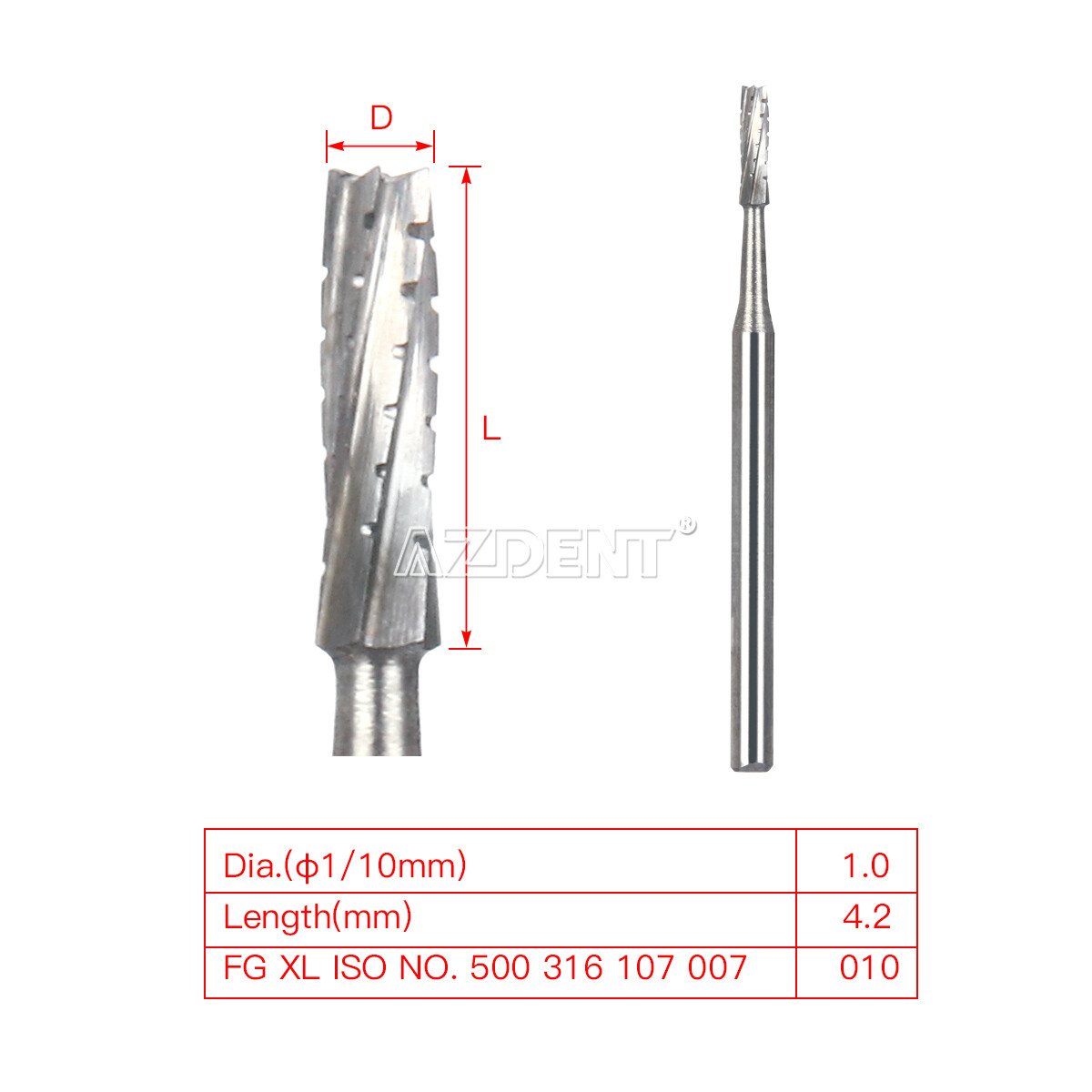 AZDENT Dental Tungsten Carbide Tungsten Steel Burs for High Speed Handpiece