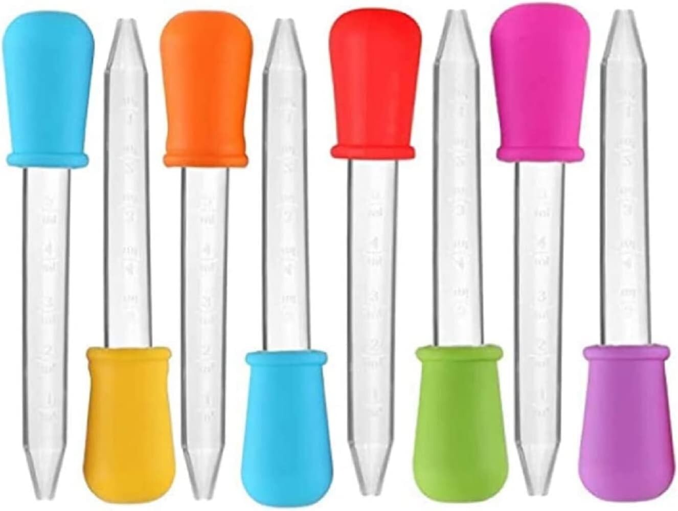 5Ml Liquid Droppers Medicine Silicone and Plastic Pipettes Eye Dropper with Bulb