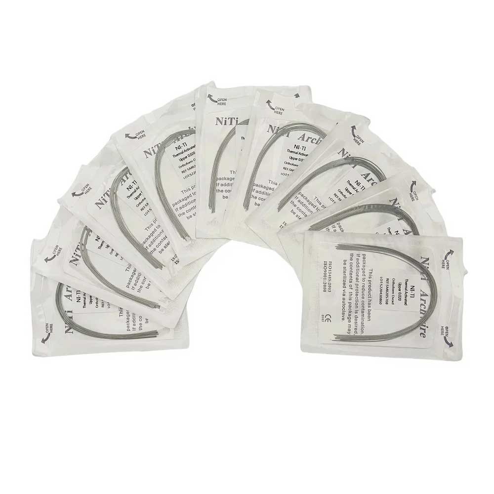 1-200packs Dental Orthodontic Heat Thermal Activated NITI Arch Wires Ovoid Round