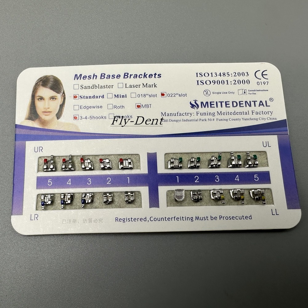 10 Sets Dental Orthodontic Bracket MIM Monoblock Mini Roth/MBT 022/018 345 Hooks