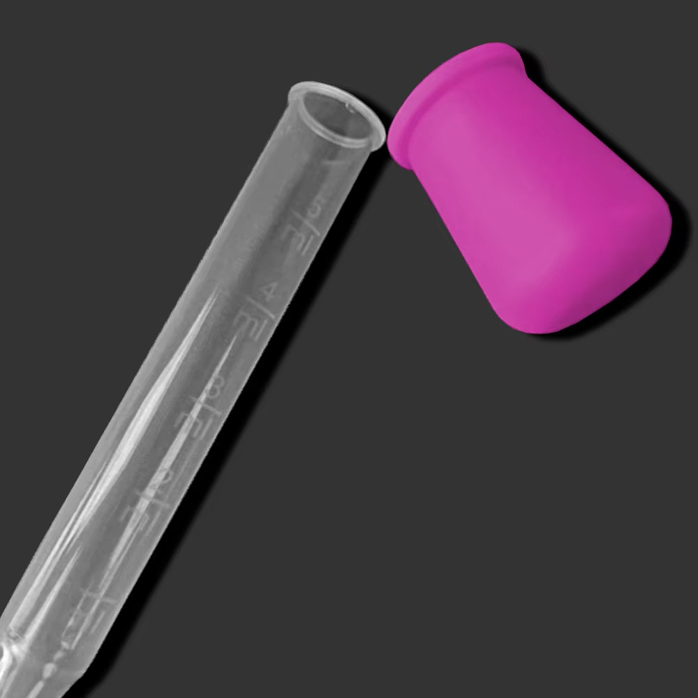 5pc Random Medicine Silicone and Plastic Pipettes Eye Dropper with Bulb Tip 5ml