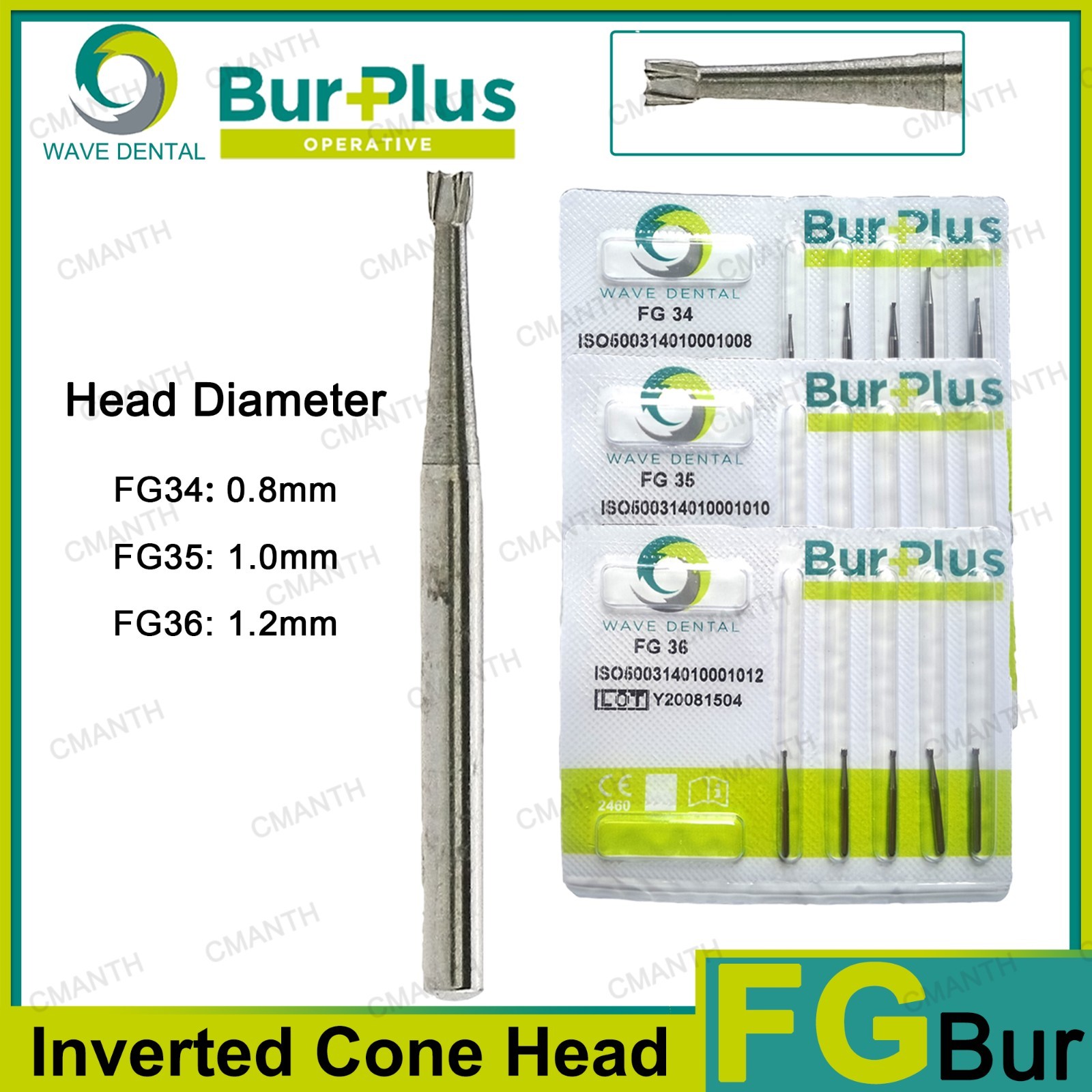 48 Types WAVE Dental Burs Tungsten Carbide Bur FG Series High Speed Drill Bits